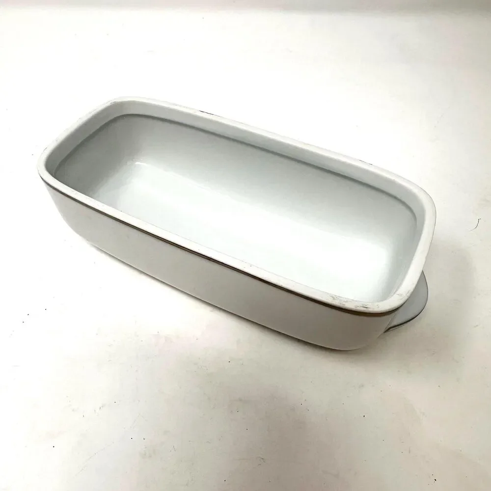 Vintage Zylstra Bountiful Covered Butter Dish Japan Fine China Platinum Wheat